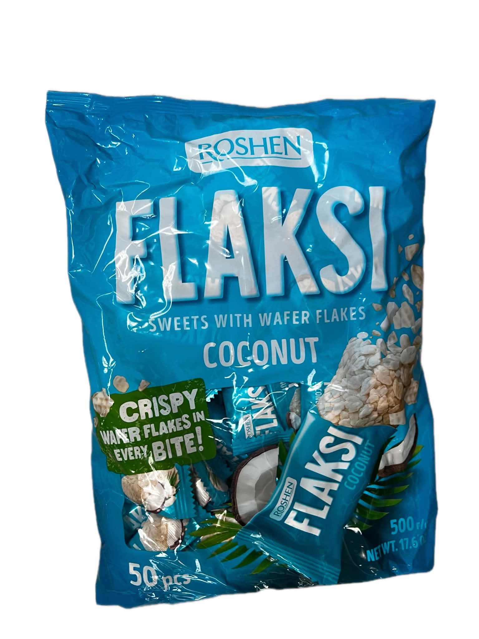 Roshen Flaksi Coconut – Kókuszos ropogós ostyafalatok