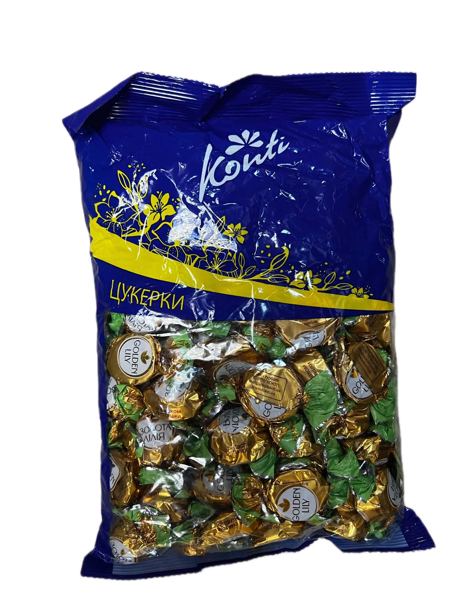 🌰 Konti Golden Lily – pisztáciás töltelékkel 🍫