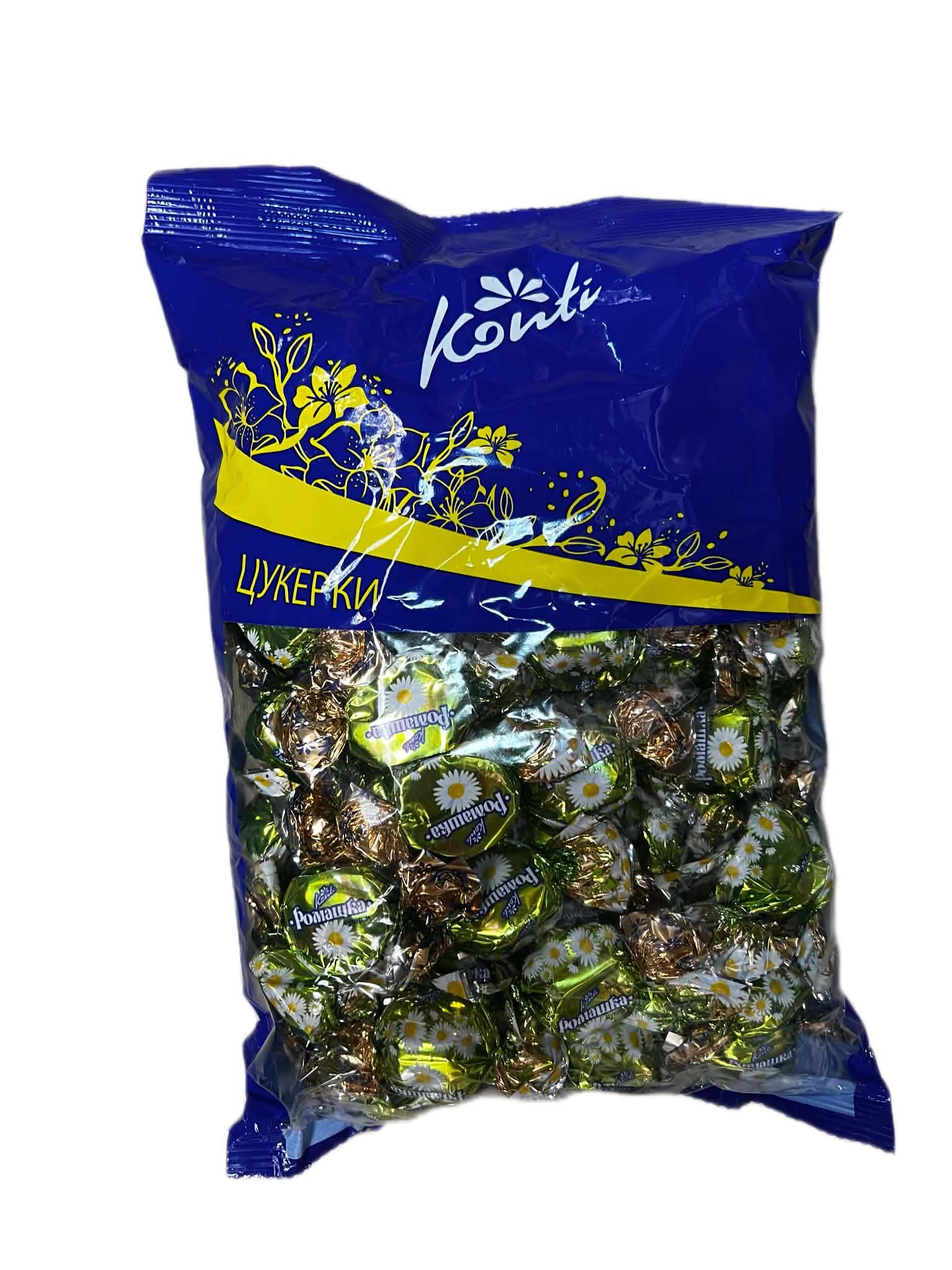 🌼 Konti Romashka – krém-brülé töltelékes csokoládés édesség 🍫