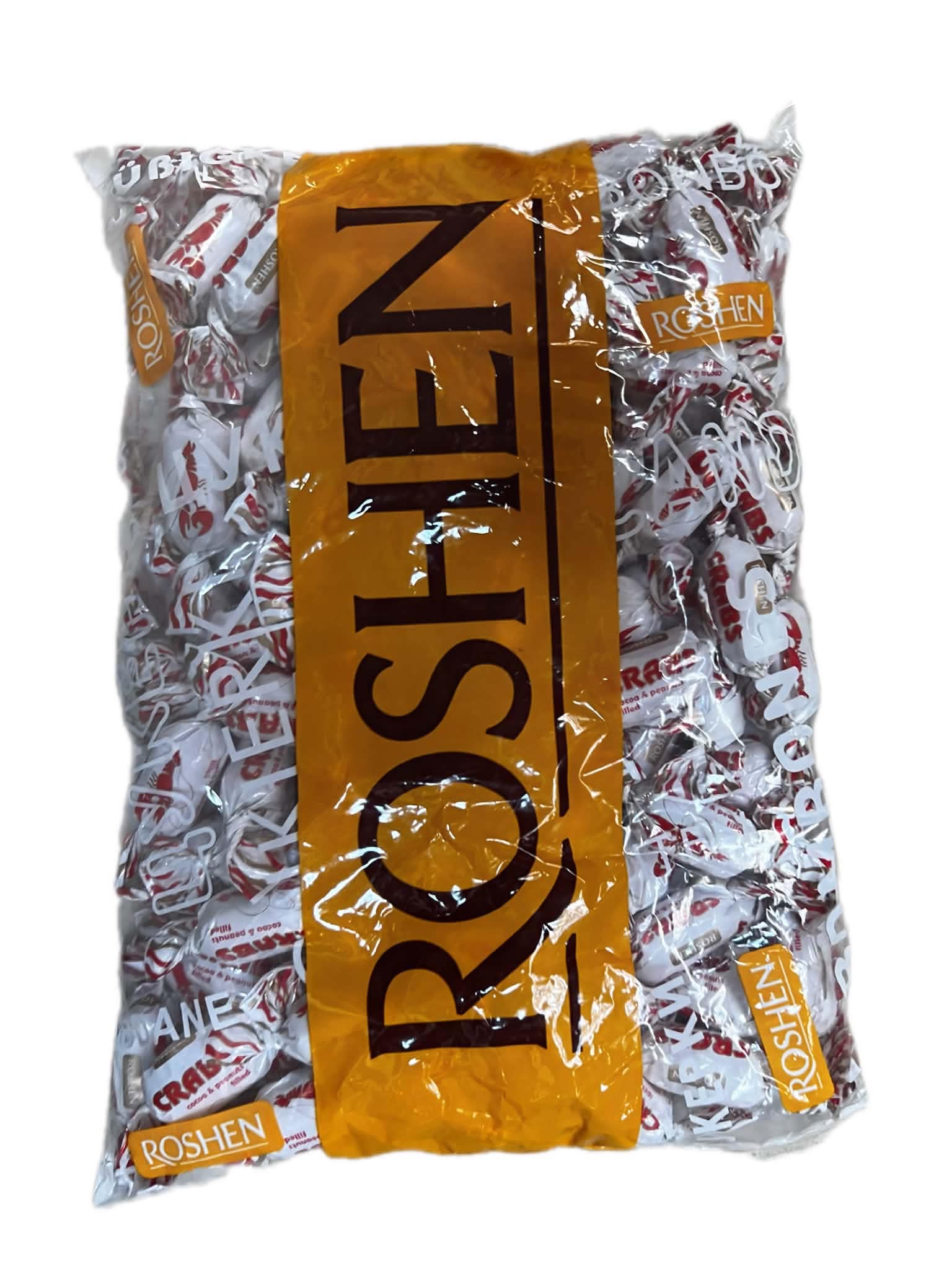 🍬 Roshen Crabs – Karamellás cukorka kakaós-földimogyorós töltelékkel